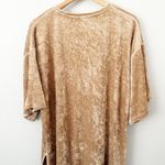 Free People  | We The Free Gold Luxe Velvet V-Neck Tunic Top Dress | Medium Photo 5