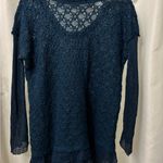 Free People  Navy Long Sleeve Lace Top Photo 11