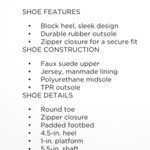 Madden Girl NIB  Orchidd Black High Block 4” Heel Faux Suede Stretch Boots 9.5M Photo 7