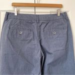 Isaac Mizrahi  Women's Size 12 Mid-Rise Straight Leg Gray Flat Front Cotton Pants Photo 4