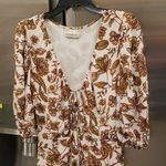 💕NICHOLAS💕 Printed Danielle Dress ~ Ivory Paisley Floral Print US 12 Crepe Photo 11