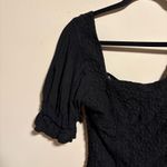 Free People NWT Spring Fling Top in Black- Size Large Photo 4
