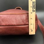 PLG PORTLAND Leather Goods “Almost Perfect” Mini Crossbody Zip Tote Bag Cognac Brown Photo 9