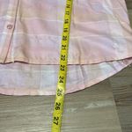 Kut From The Kloth Button up shirt Light Pink/Peach plaid Womens XS Boxy fit NWT Photo 10