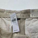 American Eagle AE Stretch Mom Pant Khaki Tan High Rise Tapered 14 Long NEW *FLAW Photo 2