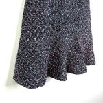 J.Crew  Sleeveless Metallic Confetti Tweed Flounce Dress Navy Blue Size 000 Photo 3