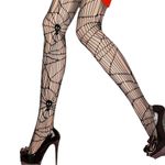 Awesome black fishnet stockings with skull design. Photo 1