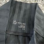 Aerie Offline by  black ribbed flare leggings size small Photo 2