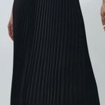 H&M Black Pleated Midi Skirt Photo 0