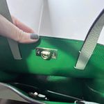 Kate Spade  Leather thumb medium satchel handbag Green Photo 6