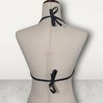 NWT InMocean Fixed Triangle Push Up Bikini Top Black & White Stripes Size Small Photo 2