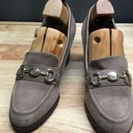 Giani Bernini Porshaa Pumps Loafers Women's 9.5 Brown Suede Slip-On Block Heel Photo 0