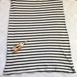 Madewell  Shift Dress Women's Small Cream Navy Stripe 100% Cotton Tee 3/4 Sleeves Photo 5