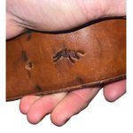 Red Ants Pants 100% Brown Leather Hand Made Belt By Kathy Hochstrat size 36 Photo 7