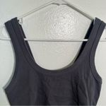 UpWest Cropped Ribbed Layering Tank Top in Soot N222 M Gray Size M Photo 2