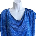 Alice + Olivia  Linen Burnout‎ Drape Neck Sleeveless Mini Blue dress size S Photo 10