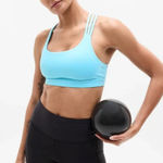 Athleta  XL Train Free Sport Bra Aqua Blue X-Large Cup A-C Photo 0