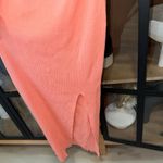 Petal and Pup  Sofi midi dress bodycon ribbed colorblock coral pink slit cutout Photo 5