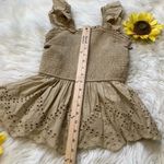 Japna  NWT New Light Brown Tan Eyelet Summer Size Extra Small Cotton Top XS Photo 1