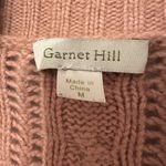 Garnet Hill  Open Front Cardigan Sweater Cashmere Blend Lace Detail Pink‎ Size M Photo 4