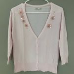 Old Navy Light pink thin, lightweight women's cardigan Jeweled Neck size medium Photo 0