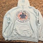 Pacific Co Women Large Marco‎ Island Florida Long Sleeve Hoodie Blue Sweater Photo 1