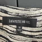 Lafayette 148 Sz 12 Dress Sheath Pencil Animal Print Sleeveless Career Work Tan Photo 7