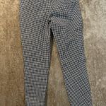 Old Navy  Pants Womens 6 Pixie Mid Rise Gingham Plaid Black White Ankle Preppy Photo 2