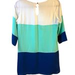 Pink Owl  Apparel Colorblock Women's Mini Dress Blue, Green, and White Size Small Photo 1
