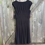 Adrianna Papell NWT  Fit Flare Ruched Waist
Lace Panel V Neck Twirl Skirt Dress 4 Photo 1