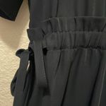 ZARA Jumpsuit With Drawstring and Button Detail Navy Blue Size Small Photo 7