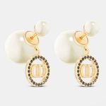 Christian Dior DIOR TRIBALES EARRINGS Gold-Finish Metal with White Resin Pearls Photo 0