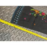 Moschino  Floral Flower Embroidered Black 100% Linen Pants‎ Womens Size 8 Photo 7