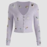 Cider Embroidered cropped cardigan Photo 1