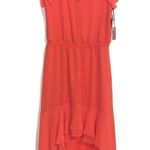 1. State NWT  WildFlower Bouquet High Low Short Sleeve Midi Dress in Cameo Coral L Photo 1