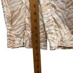 Nicole Miller 100% Linen Large Pants Zebra Print Wide Leg Elastic Waist Beachy Photo 7