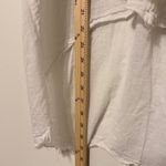 Free People  Best Of Me Top Size XS Button Down Shirt Oversized White Cotton Boho Photo 9