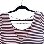 American Eagle Pink & Green Striped Strappy Back Swing Dress Photo 6