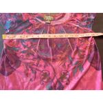 Jane Ashley Vintage Y2K Pink Purple Flutter Sleeve Whimsical Boho Fantasy Print Top Size M Photo 4