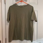 Aerie  Olive Green V Neck Distressed Hem Oversized Tee Photo 1