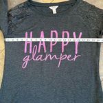 Arizona Jeans Arizona Jean Co. Happy Glamper Sweatshirt Peek Lace Shoulder XL Photo 7
