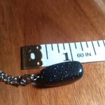 Blue Sandstone Pendant Stainless Steel Necklace Photo 3