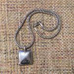 Silpada Popcorn Necklace Puffed Square Pendant Photo 4