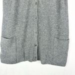 Eileen Fisher  Wool Angora Cashmere Blend Cardigan Size Large Short Sleeve Gray Photo 3