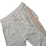 Faherty Womens Small Molli Jogger Pants Cream Pastel Stripes Cotton Soft Cozy Photo 2