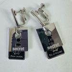 Christian Dior Christian Dior Secret Hotel Screw Back Silver Tone Vintage Earrings Non-Pierced Photo 1