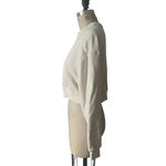 Everlane  Organic Cotton Cropped Crew Sweatshirt in Cream Size Small Photo 2