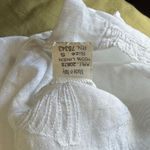 Valentina Naldi Italian Floral Embroidered Linen Top White Photo 6