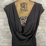 Avon Sequins Drapey NeckLine Dress Black Size XL Photo 1