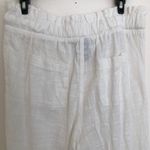 REWASH  Los Angeles White Cotton Beach Crop Pants M Photo 4
